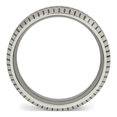 Titanium 7mm Grooved Wedding Band – view 3