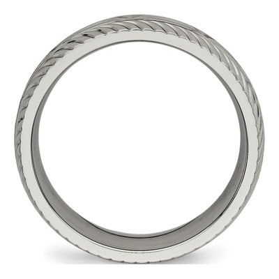 Titanium Diamond-Cut Wedding Band – view 3