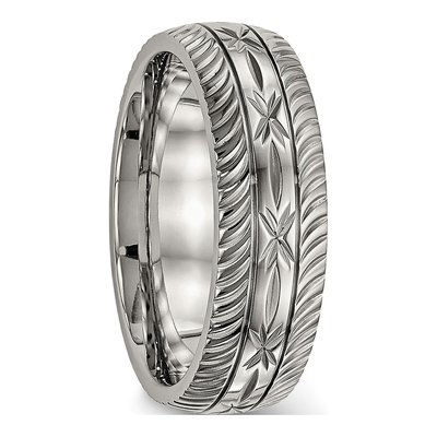 Titanium Diamond-Cut Wedding Band – view 5
