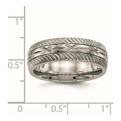 Titanium Diamond-Cut Wedding Band – view 7
