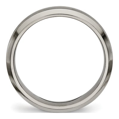 Titanium 3.75mm Grooved Comfort-Fit Wedding Band – view 3