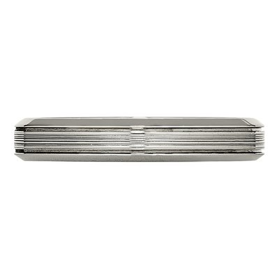 Titanium 3.75mm Grooved Comfort-Fit Wedding Band – view 4