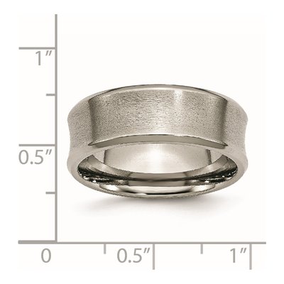 Titanium 8mm Concave Beveled Wedding Band – view 7