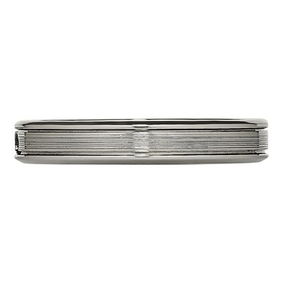 Titanium CZ Grooved Comfort-Fit Wedding Band – view 4