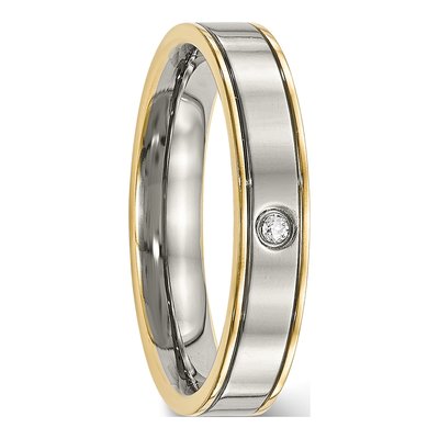Titanium CZ Wedding Band – view 6