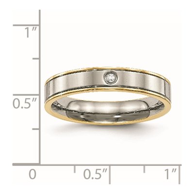 Titanium CZ Wedding Band – view 8