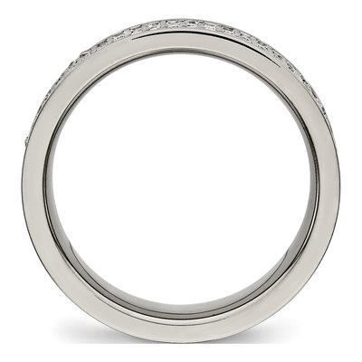 Titanium CZ Wedding Band – view 3