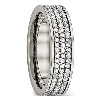 Titanium CZ Wedding Band – view 5