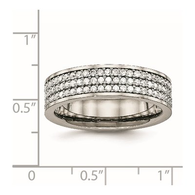 Titanium CZ Wedding Band – view 7