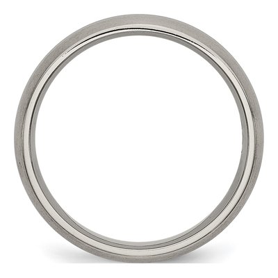 Titanium 8mm Grooved Comfort-Fit Wedding Band – view 3