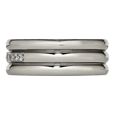 Titanium CZ Wedding Band – view 4