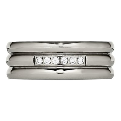 Titanium CZ Wedding Band – view 5