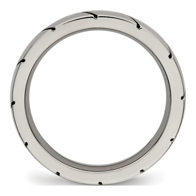 Titanium 4mm Grooved Wedding Band – view 3