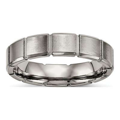 Titanium 5mm Grooved Wedding Band