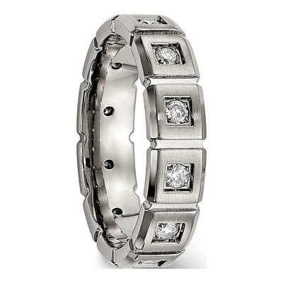 Titanium CZ Wedding Band – view 5