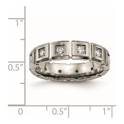 Titanium CZ Wedding Band – view 7
