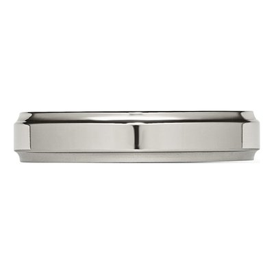 Titanium 5mm Ridged Edge Wedding Band – view 6