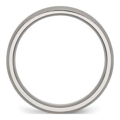 Titanium 8mm Grooved Wedding Band – view 3