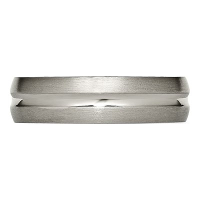Titanium 8mm Grooved Wedding Band – view 4