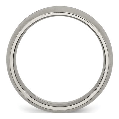 Titanium 8mm Grooved Wedding Band – view 3