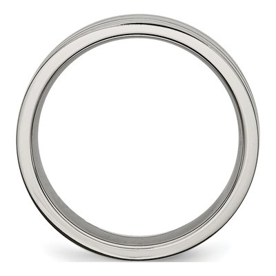 Titanium 6mm Grooved Wedding Band – view 3