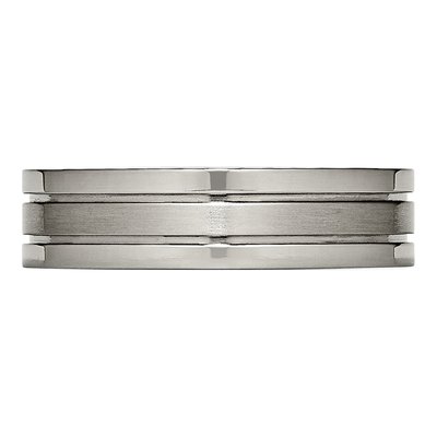 Titanium 6mm Grooved Wedding Band – view 4