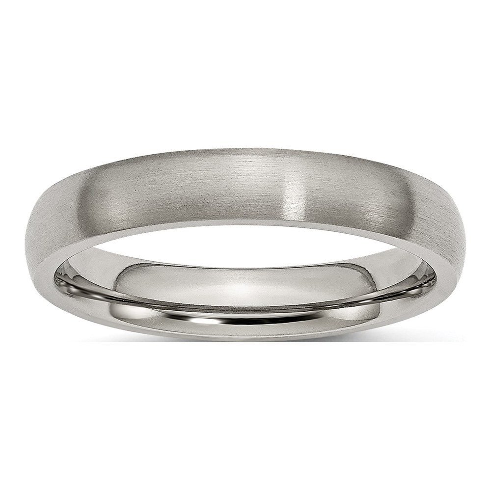 Titanium 4mm Half Round Comfort-Fit Wedding Band