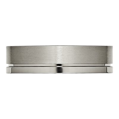 Titanium 6mm Grooved Wedding Band – view 3