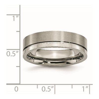 Titanium 6mm Grooved Wedding Band – view 6