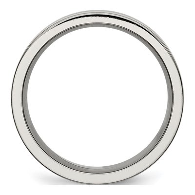 Titanium 8mm Grooved Wedding Band – view 2