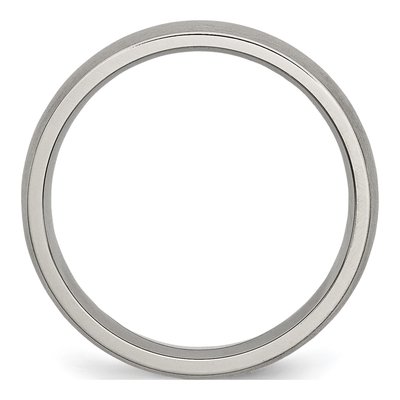 Titanium 5mm Half Round Comfort-Fit Wedding Band – view 5