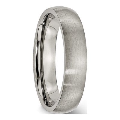 Titanium 5mm Half Round Comfort-Fit Wedding Band – view 7