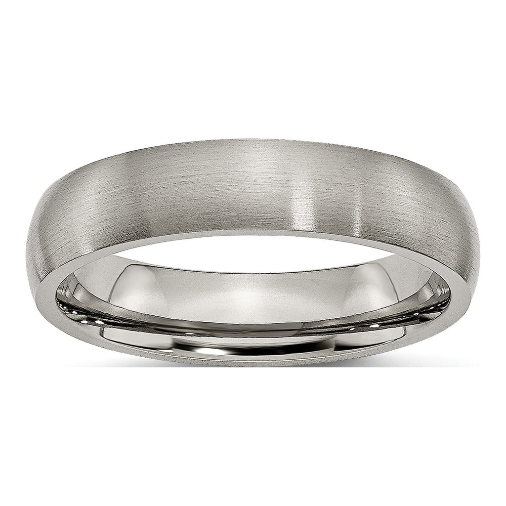 Titanium 5mm Half Round Comfort-Fit Wedding Band