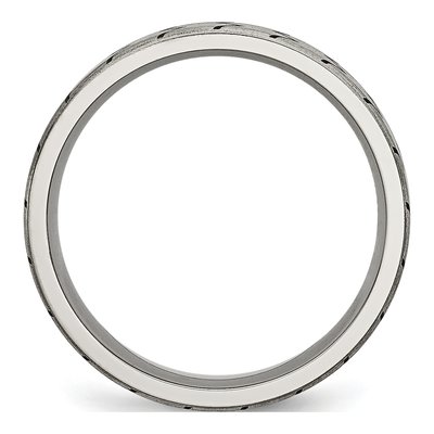Titanium 6mm Tread Wedding Band – view 2