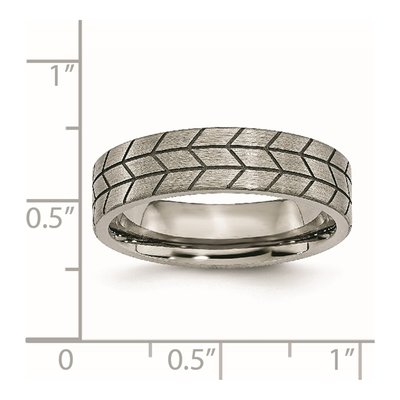 Titanium 6mm Tread Wedding Band – view 6