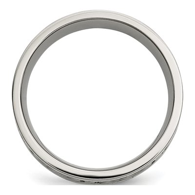 Titanium & Sterling Silver 8mm Celtic Knot Wedding Band – view 3
