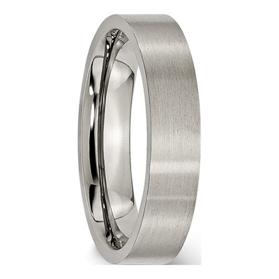 Titanium 5mm Flat Comfort-Fit Wedding Band – view 7