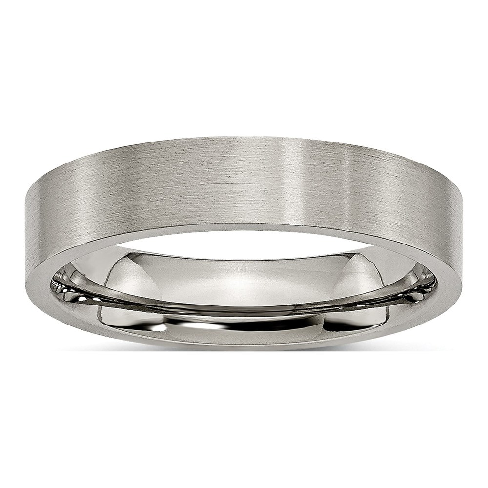 Titanium 5mm Flat Comfort-Fit Wedding Band