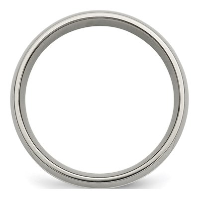 Titanium & Sterling Silver 6mm Inlay Wedding Band – view 3