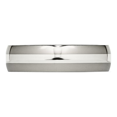 Titanium & Sterling Silver 6mm Inlay Wedding Band – view 4
