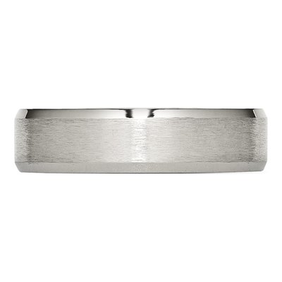Titanium 6mm Beveled Edge Comfort-Fit Wedding Band – view 6