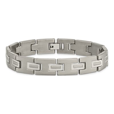 Men's Titanium Brushed & Polished Bracelet – view 5