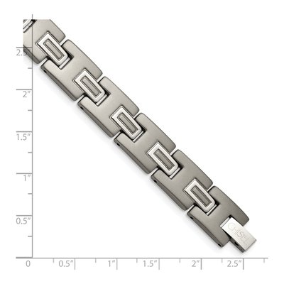 Men's Titanium Brushed & Polished Bracelet – view 6