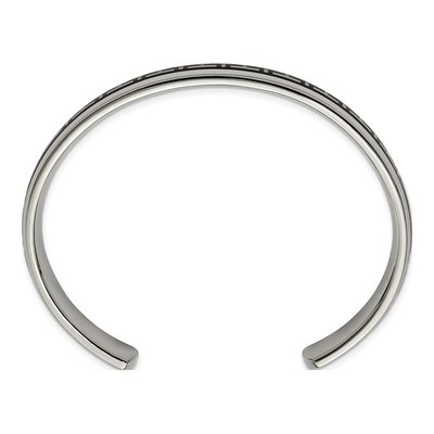 Titanium Black Rubber Cuff Bracelet – view 5