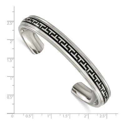 Titanium Black Rubber Cuff Bracelet – view 6