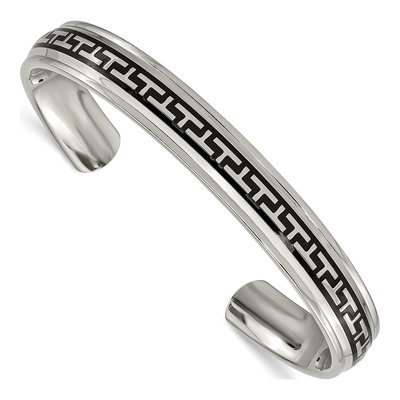 Titanium Black Rubber Cuff Bracelet