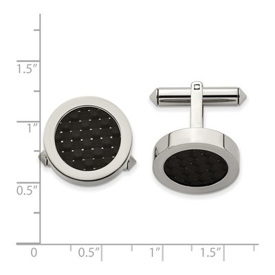 Men's Titanium Cuff Links with Carbon Fiber Inlay – view 5
