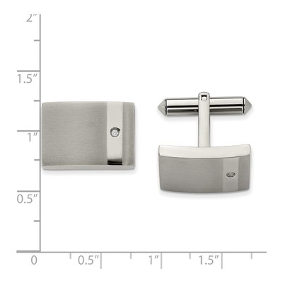 Men's Titanium CZ Cufflinks – view 4