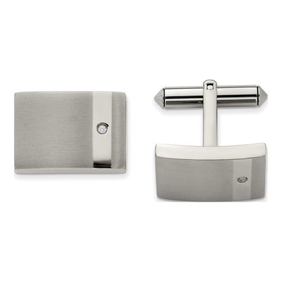 Men's Titanium CZ Cufflinks