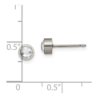 Titanium CZ Stud Earrings – view 5